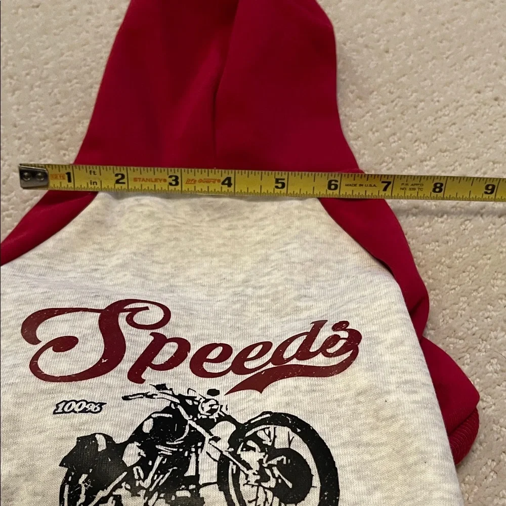 Red and White Dog Hoodie